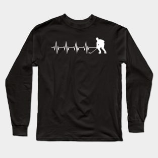 Ice Hockey Heartbeat w Long Sleeve T-Shirt